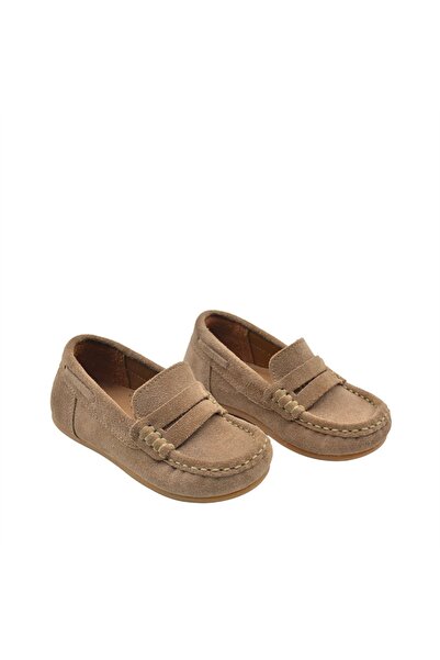 kids A more Limburg Deri Erkek Çocuk Loafer Ayakkabı Kum Rengi