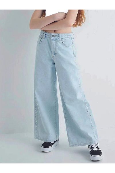 REFA COLLECTİON Girl's - Wide Leg Jeans with Pockets