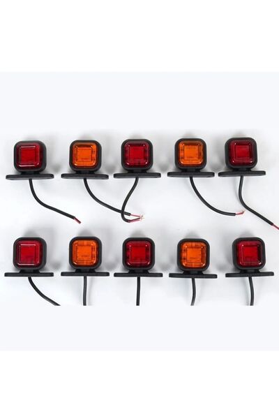 POLATLI OTO AKSESUAR (10 Adet) Çeray Mini Kare Takoz Led Lamba 12v-24v