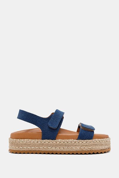 Bestyle Sandale de damă din denim albastru Nelium