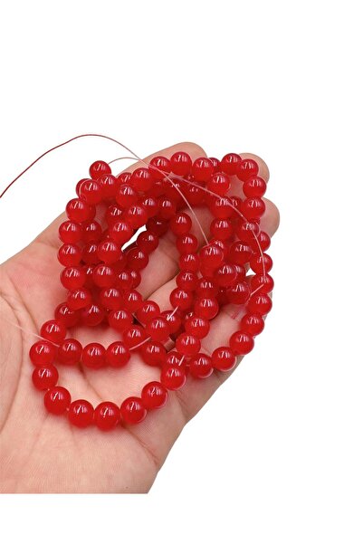 Ebruli Boncuk 8 mm Cam Boncuk Tesbih Aksesuar Boncuk Bead (2 Dizi)