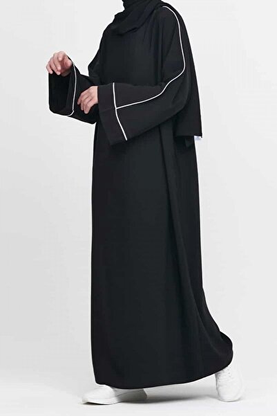 Emare Soft Biyeli Ferace - Siyah