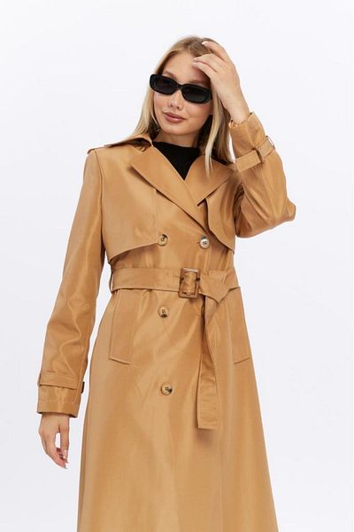 Jamila Long Length Double Cap Women's Trench Jacket