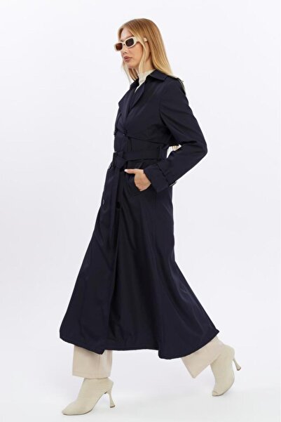 Jamila Long Length Double Cap Women's Trench Jacket