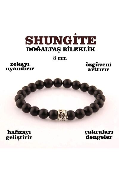 OSMANLI DOĞAL TAŞ سوار شونغيت من الحجر الطبيعي المعتمد 8 مم، B944