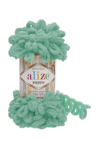 Alize Puffy Hand Knitting Yarn Mint Χρώμα Κωδικός 490