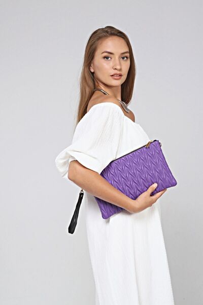 Morpelikan Дамска чанта тип портфолио - чанта през рамо с верижка