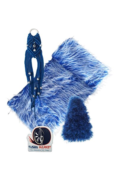 TUSBA MARKET Pelüş Torpido Pandizot Koruma Örtüsü & Torpido Koruyucu Halı & Havlu / Oto Vites & Egzoz Püskülü