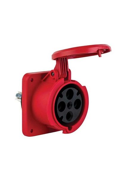 Mete Enerji 406530 - 4x63a Ip44 Flat Machine Socket, 380 415 V