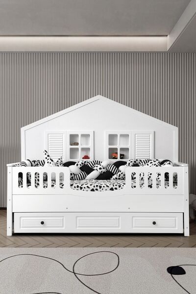 Öğünç Bebe Mobilya Rio House Montessori Yavru Yatak Bölmeli (SADECE MOBİLYA)