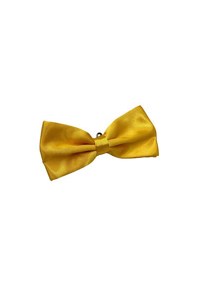 Brianze Satin Bow Tie Gilt Yellow - Solid Color