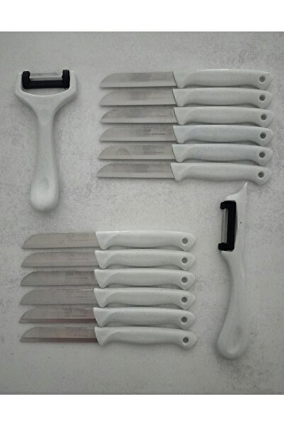 Solingen 12'li Meyve-sebze-doğrama Bıçağı Ve 2'li Soyacak 14'lü Set Beyaz