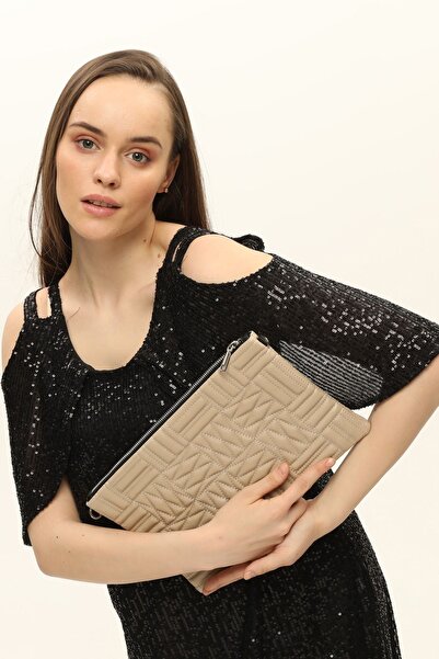 Morpelikan Women's Portfolio Clutch - Shoulder Bag with Cross Chain Strap