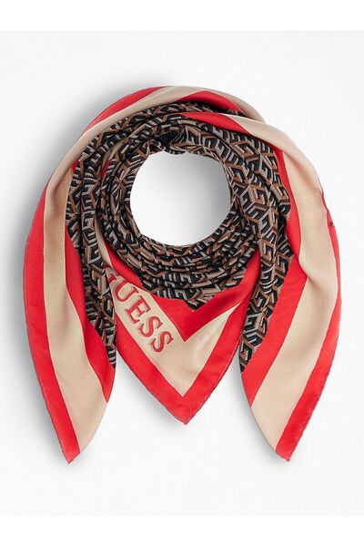 Guess , Silvana, Textile Scarf, Red, 90 x 90, For Women