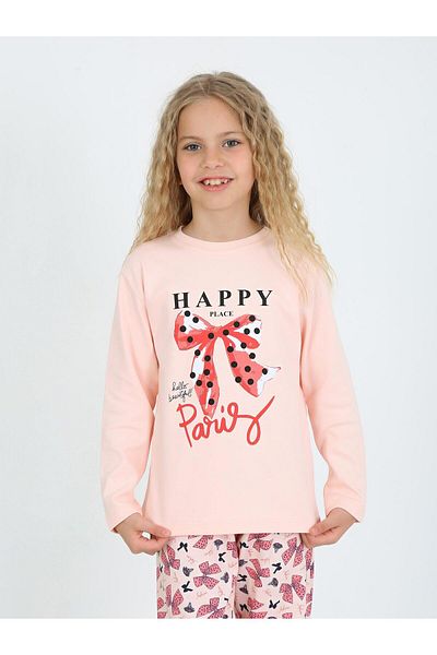 vitmo Girl - 100% Cotton Long Sleeve Pajamas Set,PlaceParis