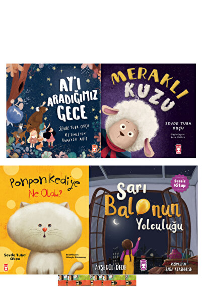 Timaş Çocuk OkulÖncesi kitaplar-Sarı Balonun Yolculuğu,Meraklı Kuzu,Ponpon Ke...