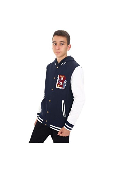 MonCherry Cardigan pentru colegiu din bumbac B brodat pentru copii
