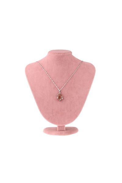 OSMANLI DOĞAL TAŞ M444 Model Strawberry Quartz Certified Natural Stone Pendant