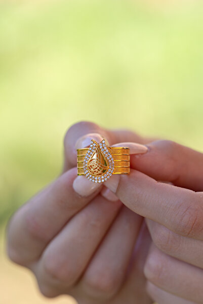 ÇGK KUYUMCULUK Tuğralı Hasır Altın Yüzük