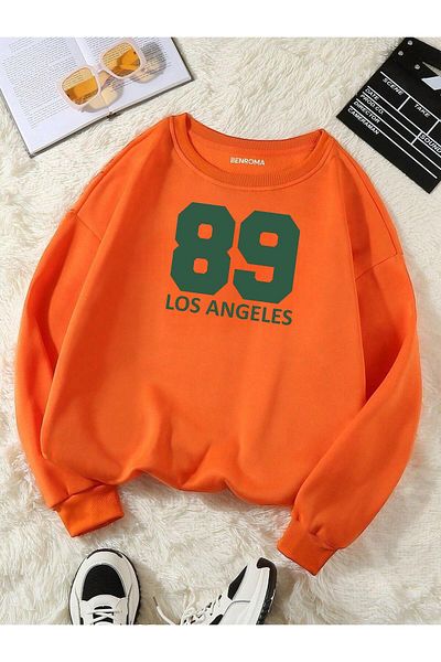 BENROMA 89 Φούτερ Unisex Oversize με στάμπα - Crew Neck