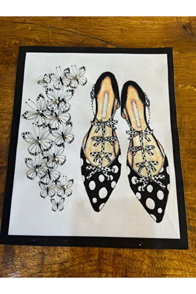 Gönülden Tasarım Zircon Stone - Mărimea 23x19 cm Pantofi cu aplicație de cusu...