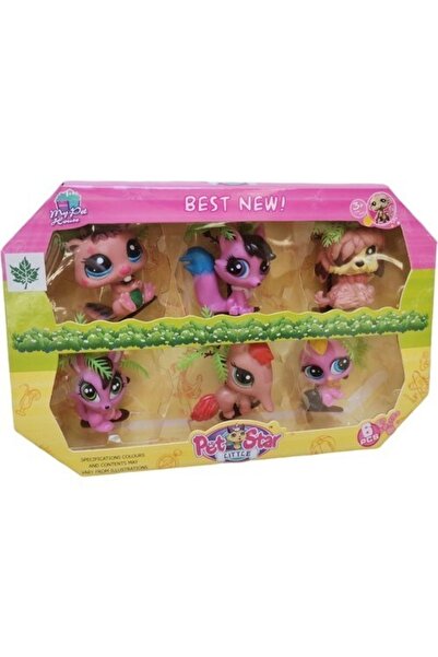 Cango Pet Star Little Neşeli Minişler 6'lı Miniş Ailesi Seti Oyuncak Pet Star...