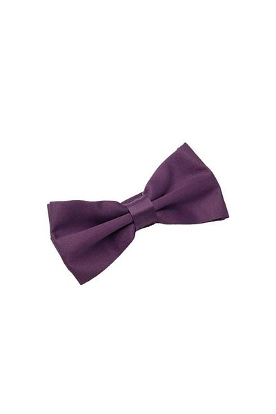 Brianze Satin Bow Tie - Plain Color Plum