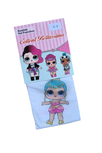 Bambini Patterned Lol Doll - Girl's Thin Pantyhose