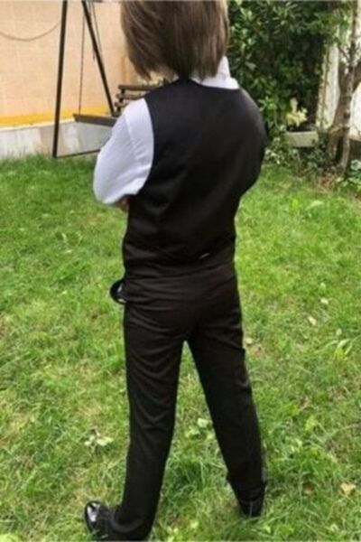 Terry Kids Terry Tuxedo Vest Boy Suit