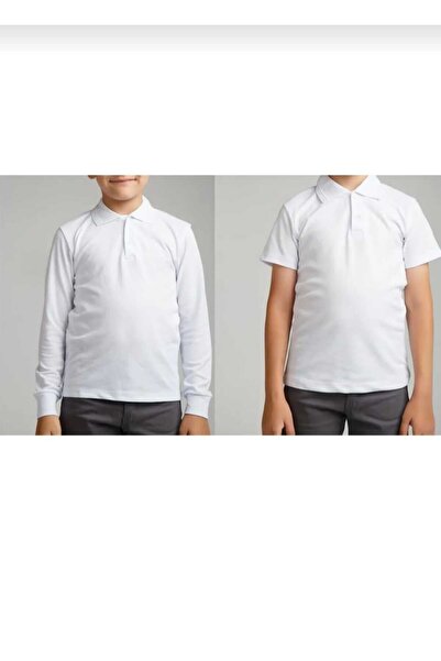 Öz klas Store Unisex Σχολικό μπλουζάκι με μακρυμάνικο και κοντομάνικο γιακά π...