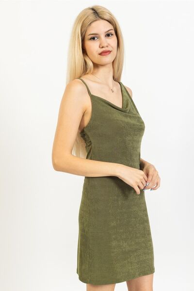 Dilvin Γυναικείο βραδινό φόρεμα με λουράκι, καλοκαιρινό γυαλιστερό υφασμάτινο νυφικό, γυναικείο μίνι φόρεμα αποφοίτησης