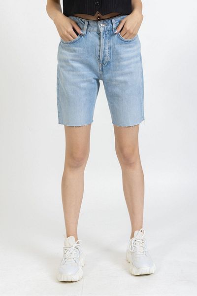 OlaFre Pantaloni scurți din blugi City Boy, tăiați la picioare, pantaloni scurți din denim albastru Bermude
