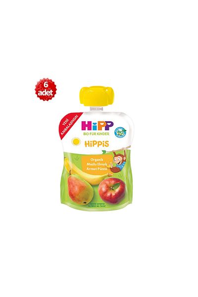 Hipp Organic X 6 Pieces Banana Apple Pear Puree 100Gr
