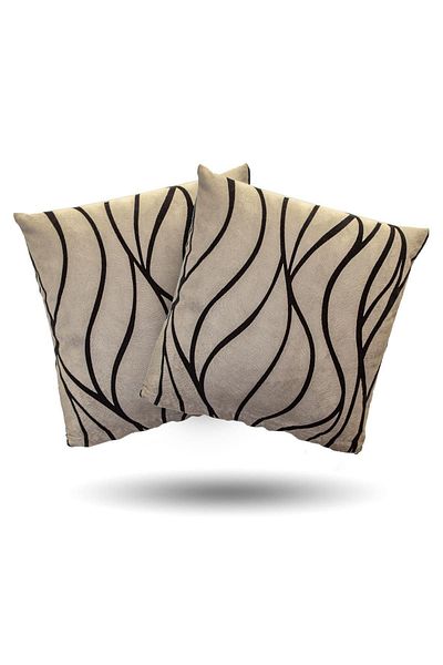 Markimo Home Anthracite Zebra Throw Pillow Cushion Cover Two Pieces 45X45Cm
