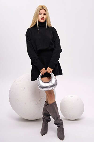 OlaFre Set tricotaje din 2 piese, set pulover cu fustă, fustă mini, pulover s...