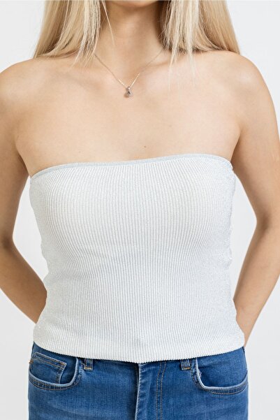 Dilvin Блузка з блискітками, блузка з блискучим виглядом, застібка ззаду, блузка з деталями на спині