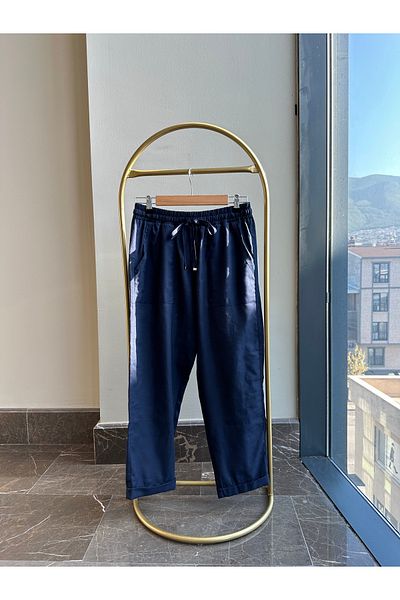 VALERY High Waist Linen Trousers - Pocketed