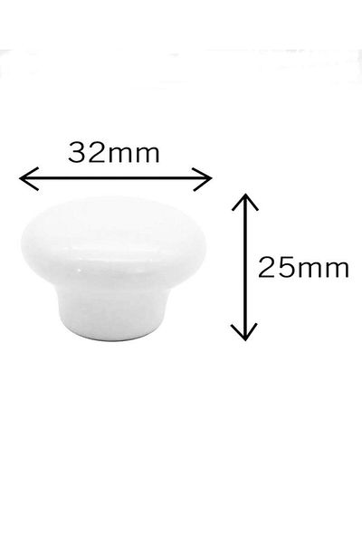 Porcellana Perla Porcelain Button Handle Handle Cabinet Drawer Furniture Kitchen Children Teenager Room Handle Pearl Button - Stk2972