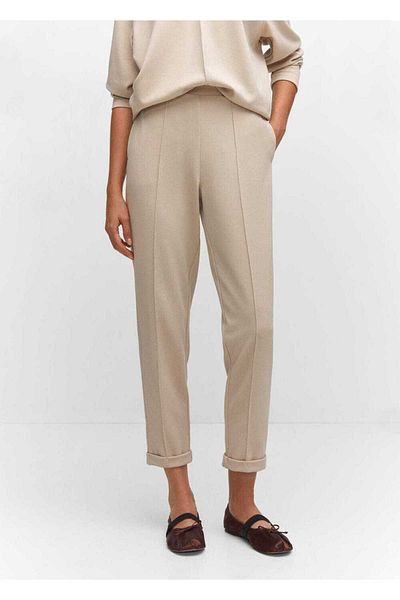 MANGO Woman Stitched jogger pants