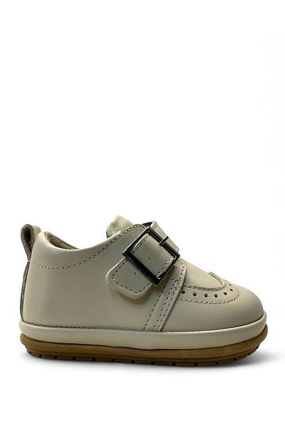 Tuğba Ortopedi 831ModelOrthopedicUnisexBaby Cream First Step Genuine Leather Shoes
