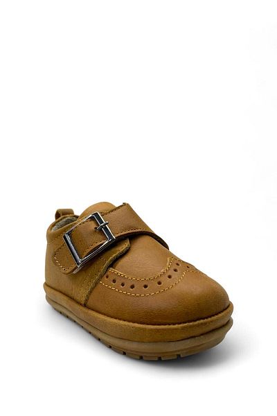 Tuğba Ortopedi 831 OrthopedicUnisexBaby Tan First Step Shoes - 100% Genuine Leather