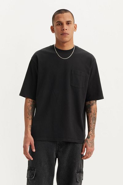 Levi's Μαύρο ανδρικό φαρδύ μπλουζάκι - A9252-0000