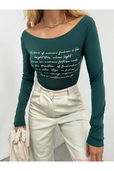 REELMODA Piept cu gât și mâneci pentru barcă - Bluză elegantă cu nisip