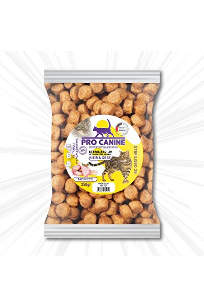 39 AZ TAHILLI HYPOALLERGENİC TAVUKLU KISIR -OBEZ STERİLİSED YETİŞKİN KEDİ MAMASI 250 gr