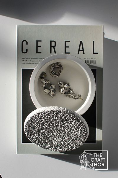 The Craft Thor Stone Textured Concrete Decorative Box with Lid