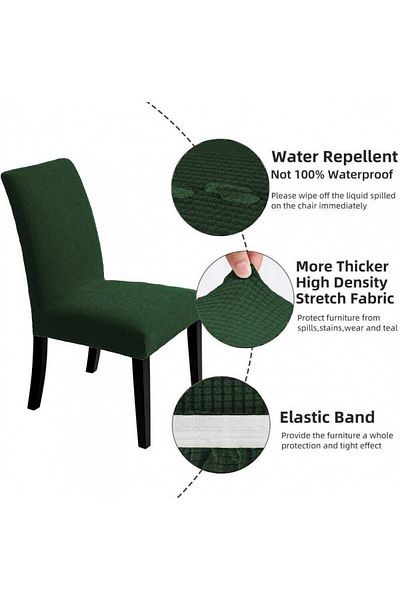 ÖZMAKAN Κάλυμμα καρέκλας Khaki Green Color Lycra - Πλένεται, 1 Τεμάχιο