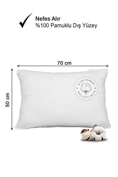 KİNEVA 900 gr Microfiber Antiallergic Pillow - 6-Piece Silicone Bead Fiber Pillow Set