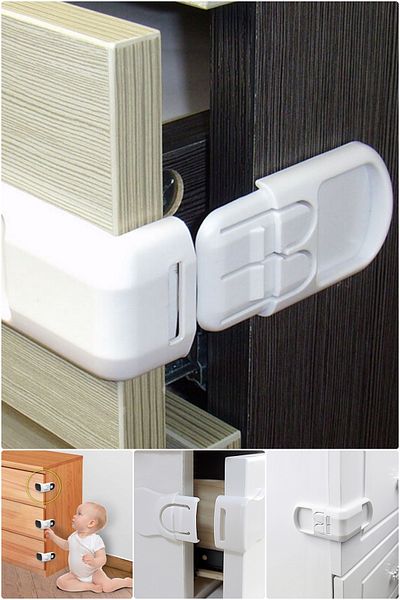 MUHEN Practical and Durable Children's Corner Protection Lock - Keeping Your Home Safe, 2 Doors and Drawers