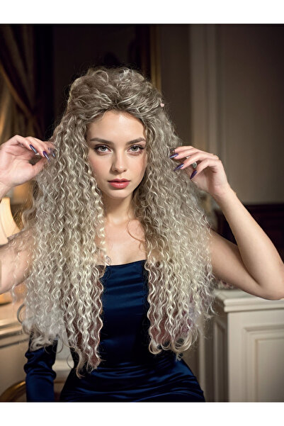 Suzan Peruk Afro Peruk Saç -Tak ve çık Komple takılır kabarık modeldir.El yap...