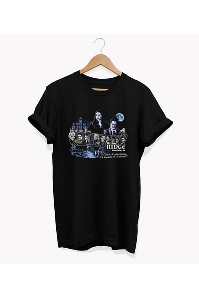 remonz Μπλουζάκι Addams Family Printed Oversize Crew Neck 100% βαμβακερό μπλουζάκι μεγάλου μεγέθους